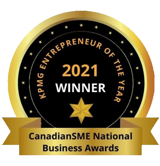 2021 Entrepreneur of the Year award badge
